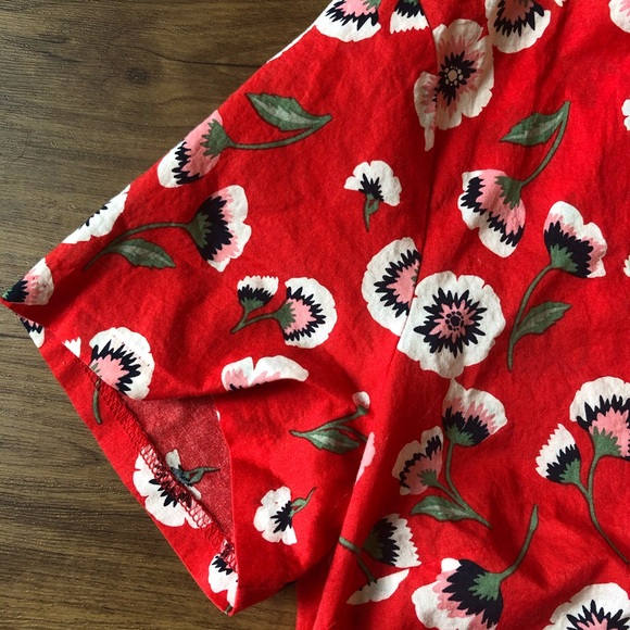 J Crew tie-front foral button down blouse - Picture 3 of 14